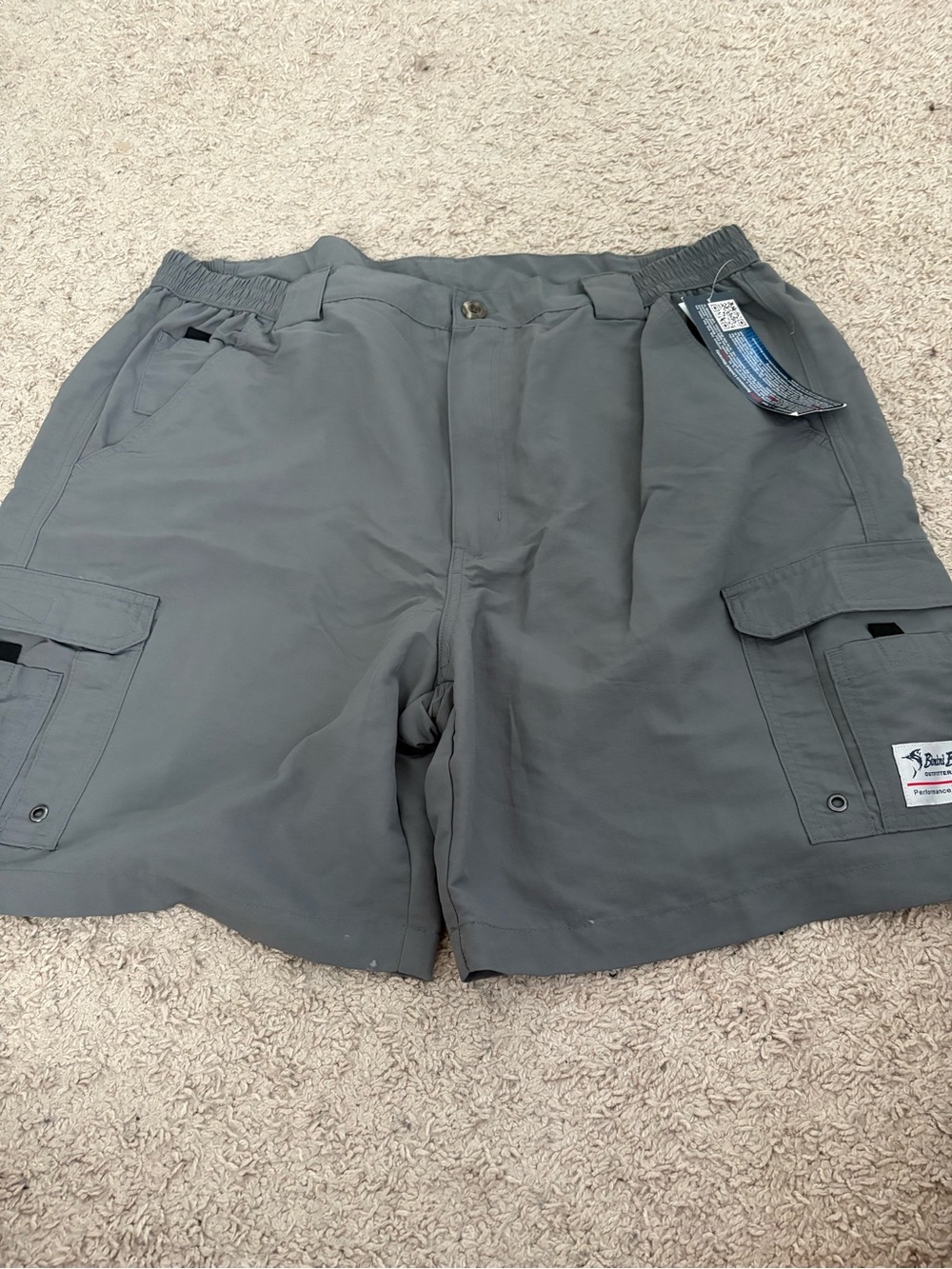 Men's Dark Gray Cargo Shorts with Utility Pockets